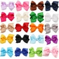 thumbnail image 5 of 3 Inch Baby Girl Hair Bows Boutique Hair Clip Teens Toddlers Hairpin Headwear - Set of 2 (White), 5 of 5