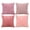 C004- Pink, variant on Throw Pillow Covers, Decorative Pillow Covers, Soft Corduroy, Pink Gradient Shades, Square Pillow, Living Room Throw Pillows, Couch Placement, 18X18 In, 4 Set