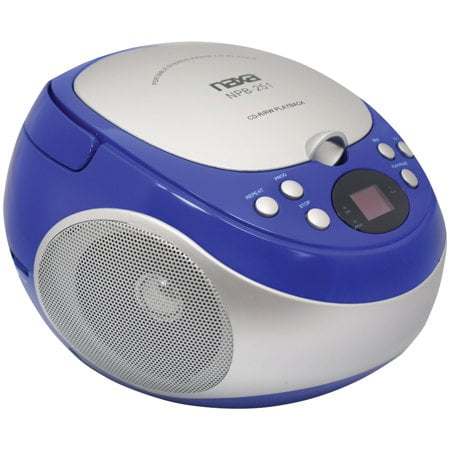 NEW NAXA NPB-251 Blue Portable Compact CD Player + AM/FM Stereo