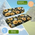 thumbnail image 5 of Uorisanigo Sunflower Butterfly Golf Seat Cushion Soft Comfortable Golf Cart Seat Cover Replacement Non-Slip Cushion and Backrest Pad for EZGO TXT RXV/Club Car DS Easy to Clean, 5 of 7