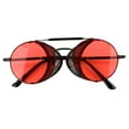 thumbnail image 3 of COOPHYA Lunettes de Soleil Unisexes pour Cyclisme Sports Extérieur 1Ensemble PC Protection UV Forme Carrée Ronde Cadre Noir Lentille Rouge, 3 of 7