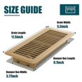 thumbnail image 3 of Floor Register 4x10, 4 Pack Floor Register Vents,Heavy Duty Steel Walkable Floor Grates,Adjustable Decor Grate, 3 of 5