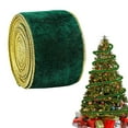 thumbnail image 2 of Souew Christmas Velvet Ribbon, 6Cm X 2M, Dark Green, Festival Decorative Ribbons and Happiness Packaging Wrapping Wedding Decoration, 2 of 7