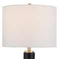 thumbnail image 4 of Possini Euro Design Possini Euro Rainier 30 1/2"H Black Faux Leather Column Table Lamp, 4 of 9