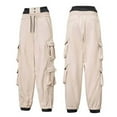 thumbnail image 6 of JAJAHO Fuzzy Lining Ski Pants Unisex Waterproof Windproof Outdoor Snowboard Ankle-Tied Pants With Multiple Pockets Soft Trousers, 6 of 9