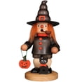 thumbnail image 2 of Alexander Taron 8.5" Black, Orange, and Brown Halloween Witch with Pumpkin and Cat Decorative Smoker, 2 of 2