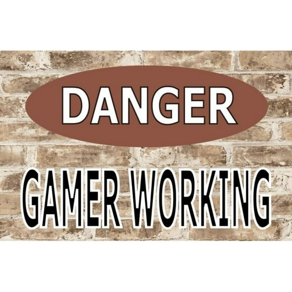 Danger Gamer Working Photo Parking Sign