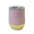 thumbnail image 3 of Mary Square Stemless Wine Glass with Lid Bride Motif Pink Gold, 3 of 3