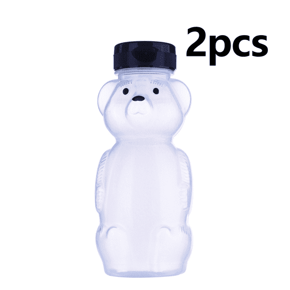 ACDANC 2 Pack Honey Bear Straw Cup for Babies, Premium PE Sippy Cup with Straw, Toddler Training Drinking Cup for Home and Travel