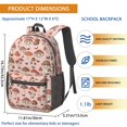 thumbnail image 3 of Mushroom and Toadstool Pink Pattern 17" Waterproof Oxford School Backpacks for Teens, S-Shape Padded Straps, for School, Travel, Hiking, Camping, 3 of 5