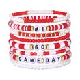 thumbnail image 6 of Top-keivon Game Day Bracelets for Women Red Blue Spirit Day Accessories Stackbale Clay Heishi Bracelets Beaded Stretch Bracelet Football Mom Accessories Outfits Jewelry Gifts, 6 of 14