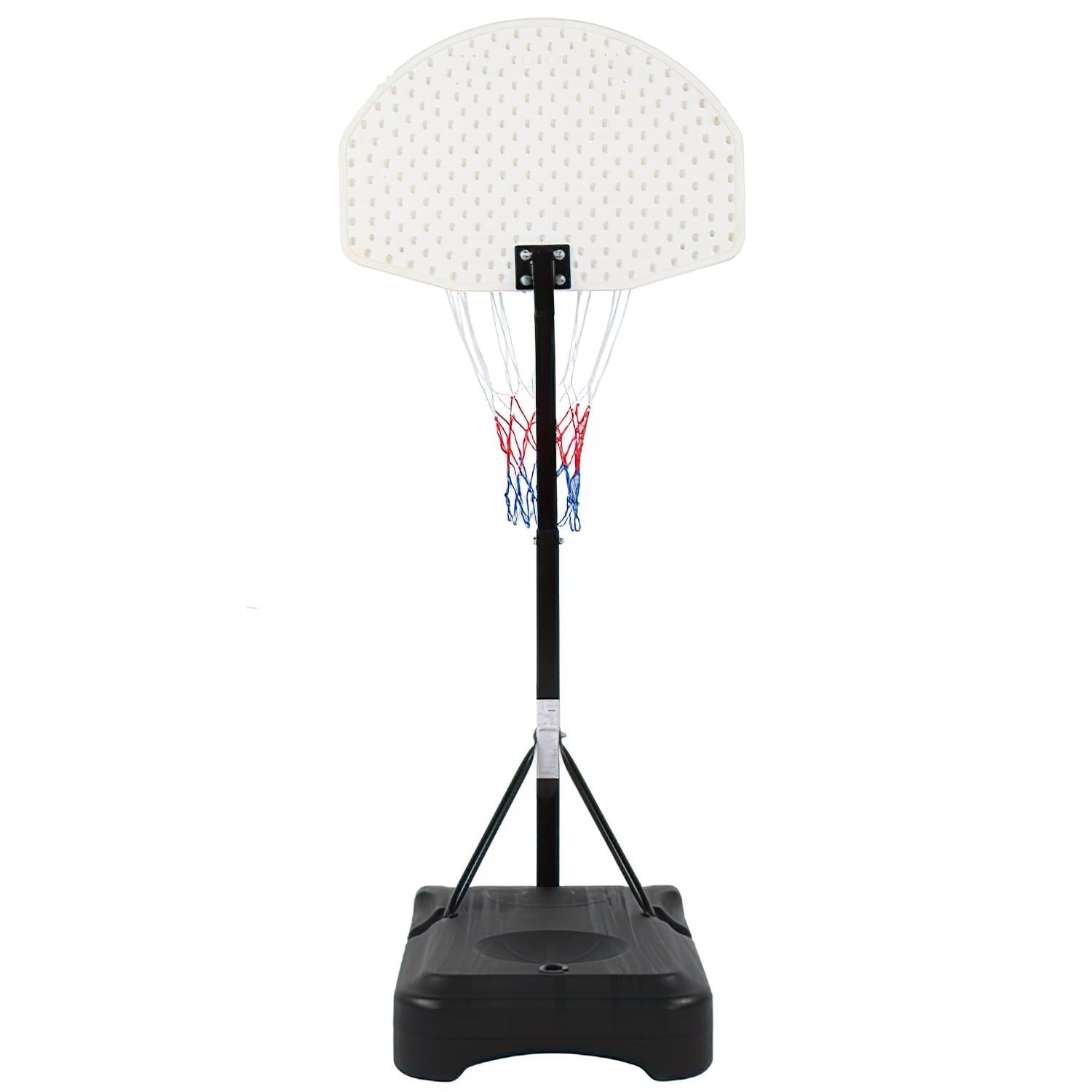 Kadyn 28" x 19" Backboard Adjustable Pool Basketball Hoop, Removable Youth Basketball Stand W/Wheels, White & Black Kadyn 28" x 19" Backboard Adjustable Pool Basketball Hoop, Removable Youth Basketball Stand W/Wheels, White & Black