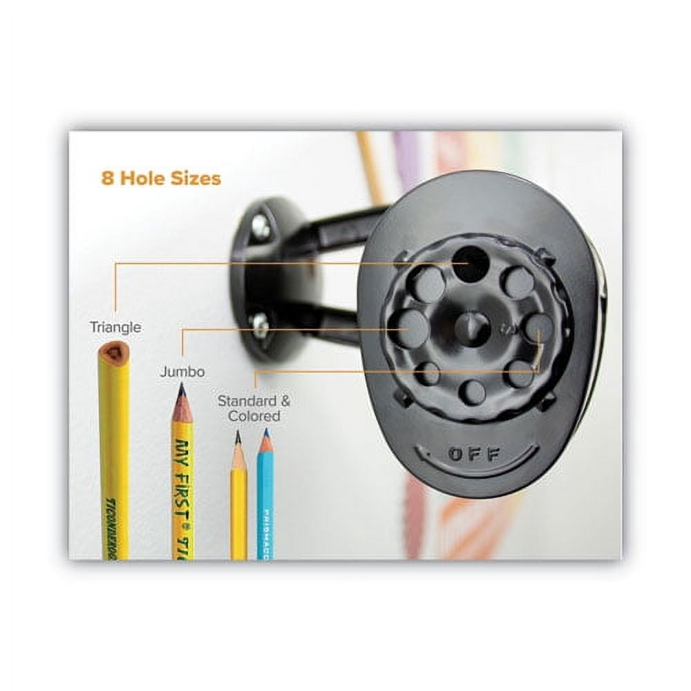Antimicrobial Manual Pencil Sharpener, Manually-Powered, 5.44 X 2.69 X 4.33, Black | Bundle of 2 Each