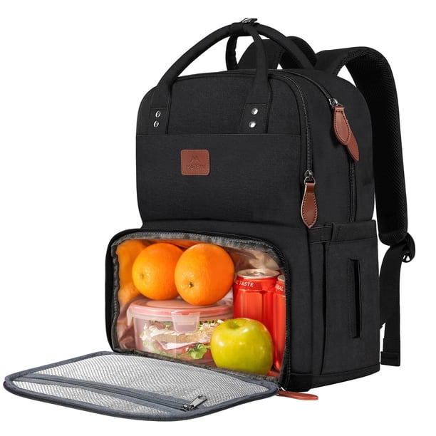 MATEIN Mochila para Laptop Mujer, Mochila con Lonchera de 15.6 pulgadas con puerto USB, Mochila Termica Resistente al Agua, Mochila de Viaje para la Universidad, Trabajo, Negocios, Regalos para Mujer