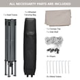 thumbnail image 4 of Patiojoy 10x10 ft Pop up Canopy Tent One Person Set-up Instant Shelter with Central Lock W/ Roll-up Side Wall Grey, 4 of 9