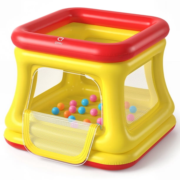 Castillo inflable QPAU 3 en 1 para niños pequeños con piscina de pelotas