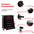 thumbnail image 5 of 7-Drawer Tool Chest Cabinet with Ball Bearing Drawer Slides,20"W Rolling Metal Tool Chest with 7 Drawers,Steel Tool Storage Box Organizer,Black, 5 of 8
