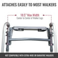 thumbnail image 6 of DMI Folding Walker Tray Table with 2 Cup Holders, Fits Most Standard Walkers, Tool-Free Assembly, 16 x 11.8 in, 6 of 15