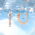 thumbnail image 5 of Limerencia Titanium Cubic Zirconia Hoops, Lightweight Cuff Earrings for Women, 5 of 6