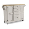 thumbnail image 1 of Homestyles Chariot de Cuisine Roulant en Bois Create-a-Cart en Blanc Cassé, 1 of 24
