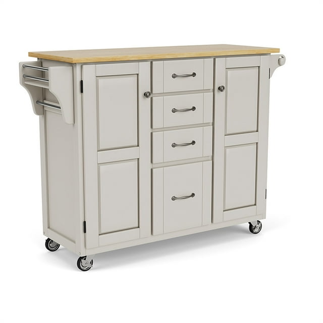 Homestyles Chariot de Cuisine Roulant en Bois Create-a-Cart en Blanc Cassé