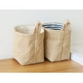 thumbnail image 4 of Monstrate Cesta de almacenamiento colgante, soporte organizador, bolsillos de lino, bolsas para artículos diversos cosméticos, estuche de Almacenamiento y organización del hogar Raya azul, 4 of 6
