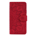 thumbnail image 4 of Allytech Galaxy A40 Case for Girls Women, Slim Fit PU Leather Mandala Embossed Folio Flip Stand Shockproof Full Protective Cards Holder Wallet Case Cover for Samsung Galaxy A40, Red, 4 of 13