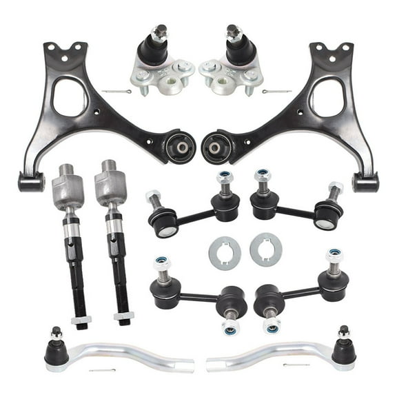 12 Pcs Control Arm Ball Joint Sway Bar Tie Rod Kit Fit for Honda Civic 2006-2011