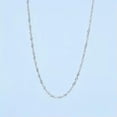 thumbnail image 3 of QQTDFG 925 Sterling Silver Singapore Chain 1.0/1.3mm 16"/18"/20"/22"/24" Necklace A2822-1.3mm - 24" - 60cm-Platinum, 3 of 3
