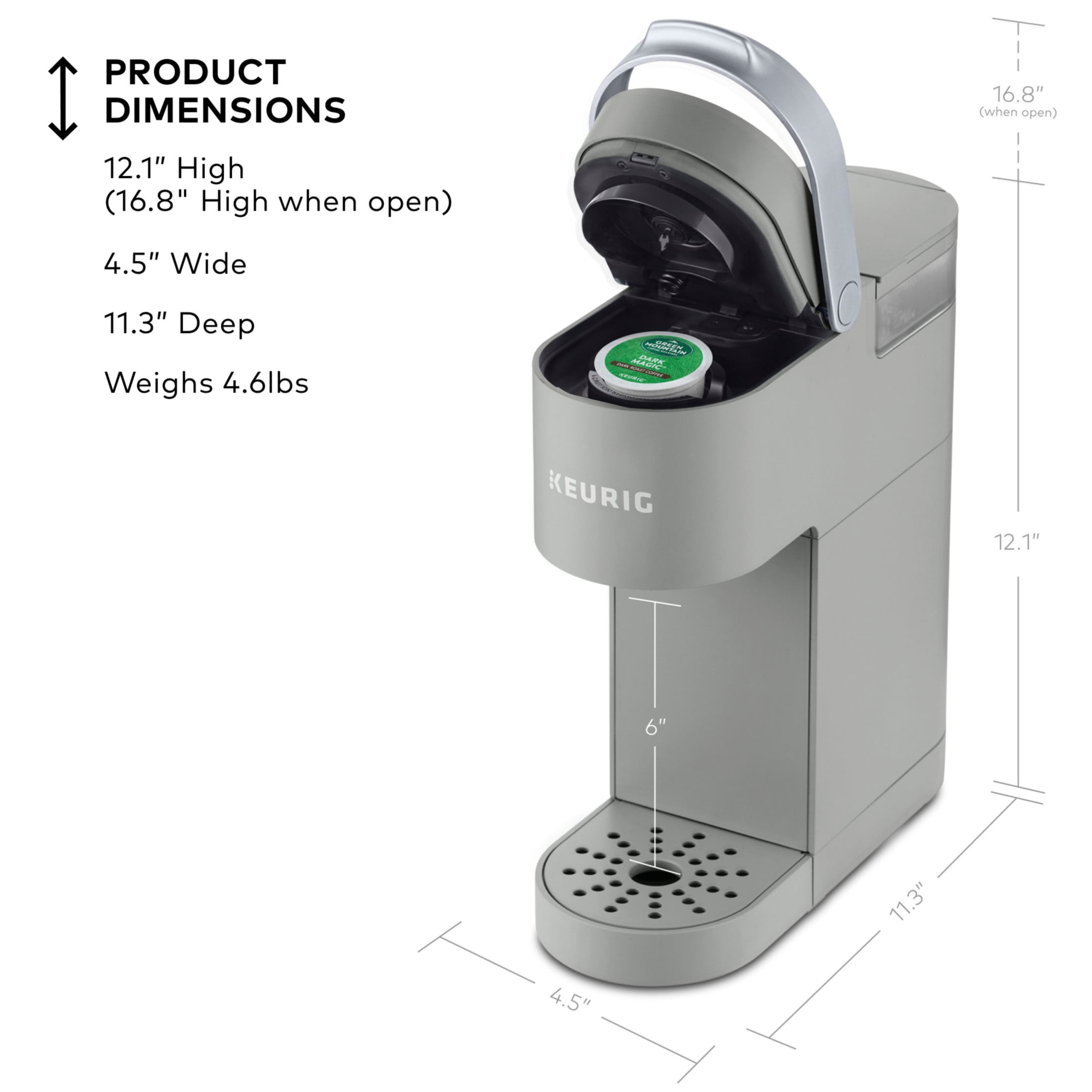 Keurig K-Mini Single Serve Coffee Maker, Studio Gray