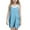 Blue, variant on Juslio Girl Dresses Casual Sleeveless Pockets Summer Beach A-line Knee Length White Sundress