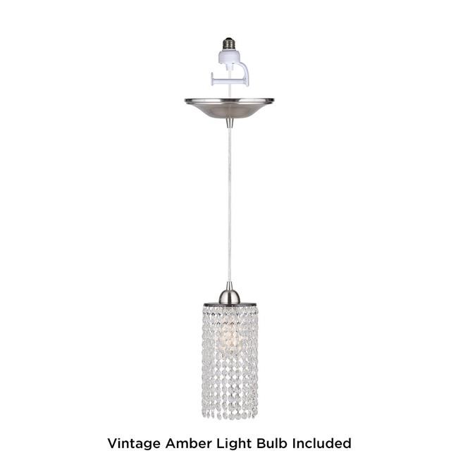Worth Home Products PBN39331200HB Instant Pendant Recessed Light Conversion Kit Brushed