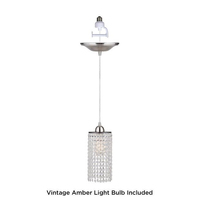 Worth Home Products PBN39331200HB Instant Pendant Recessed Light Conversion Kit Brushed