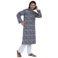 thumbnail image 3 of Atasi Designer Kurta For Menâ€™s Printed Chinese Collar Summer Ethnic Party Wear, 3 of 7
