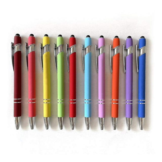 10pcs Funny Pen Set Colorful Plastic Case Ballpoint Pen Set Satirical Inspirational Text Student