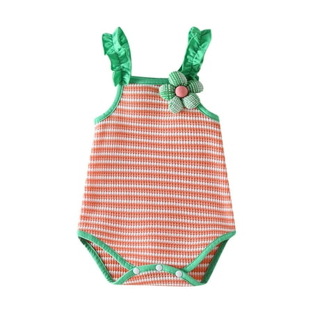 

adviicd Baby Girls DressesUnisex Babies Long-Sleeve Bodysuit Orange 3-6 Months