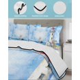 thumbnail image 4 of Nautical Blue Twin Size Down Alternative Comforter, Lightweight Comforter Quilt Bedding Set with Pillow Shams Lighthouse Ocean Sailboat Summer Painting All Seasons Bed Comforter Duvet Insert 68"x86", 4 of 7