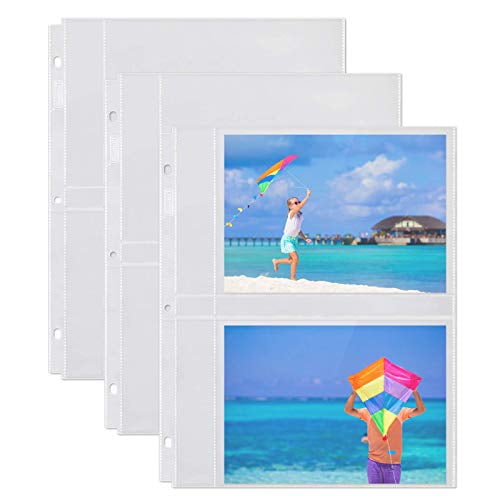 Ultra Pro 4 x 6 Photo Postcard 3-Pocket Album Binder Pages Index Prints 10 
