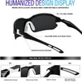 thumbnail image 4 of Sports Polarized Sunglasses for Men Cycling Running Fishing UV Protection Sun Glasses Lightweight Half Frame Goggles, 4 of 5