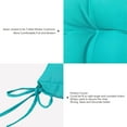 thumbnail image 5 of ARTPLAN Outdoor Chair Cushions,Set of 4, Patio Seat Cushions 19"x19"x4" with Ties, Tufed Chair Pads for Outdoor Dinning Chair, Teal, 5 of 6