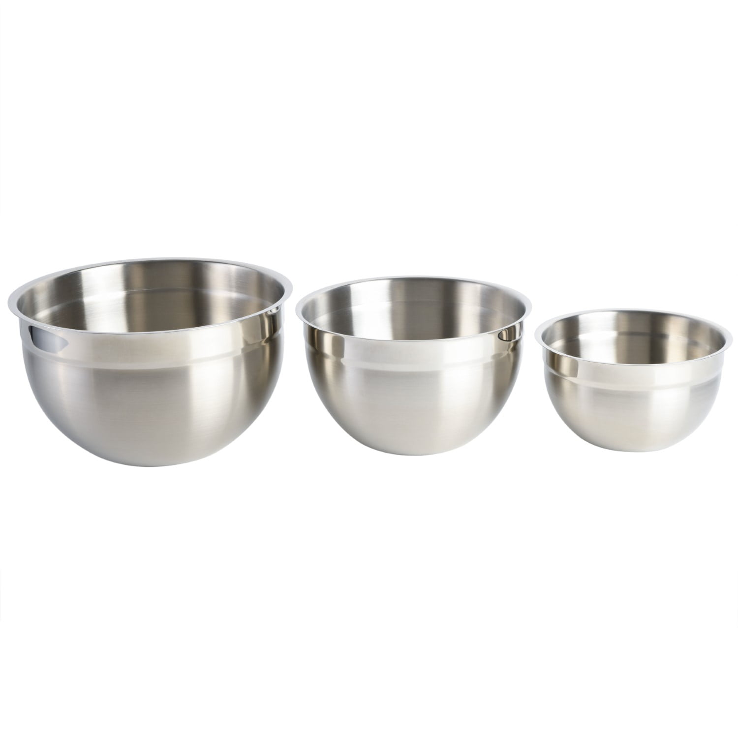 Babish 3-Piece Stainless Steel Mixing Bowl Set – Nesting Metal Bowls for Baking, Cooking, and Meal Prep – Durable & Dishwasher Safe - Thumbnail 3