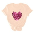 thumbnail image 5 of Tbopshirt Womens Tops,Valentine's Day T-Shirts for Women Graphic,Plus Size Tops,Women Valentines Day Heart Printed Short Sleeve T-Shirt Novelty Graphic Tops Casual Round Neck S-XXXL, 5 of 6