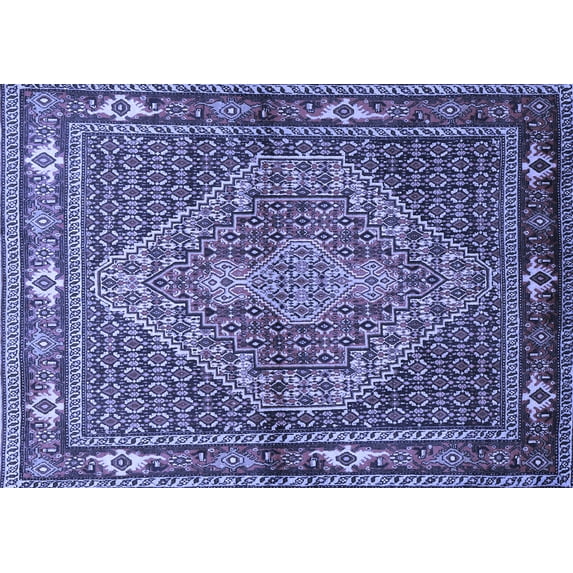 Ahgly Company Indoor Rectangle Persian Blue Traditional Area Rugs, 5' x 7'