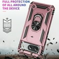 thumbnail image 2 of Compatible with Google Pixel 8A Case Built-in 360 Ring Holder Kickstand, Extreme Protection Military Armor Magnetic Car Dual Layer Protective Heavy Duty Phone Cover For Google Pixel 8A,Rosegold, 2 of 6