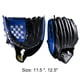 thumbnail image 3 of Guante de béisbol deportivo de cuero Guante de softball para mano izquierda (Azul Negro 12.5 pulgadas), 3 of 8