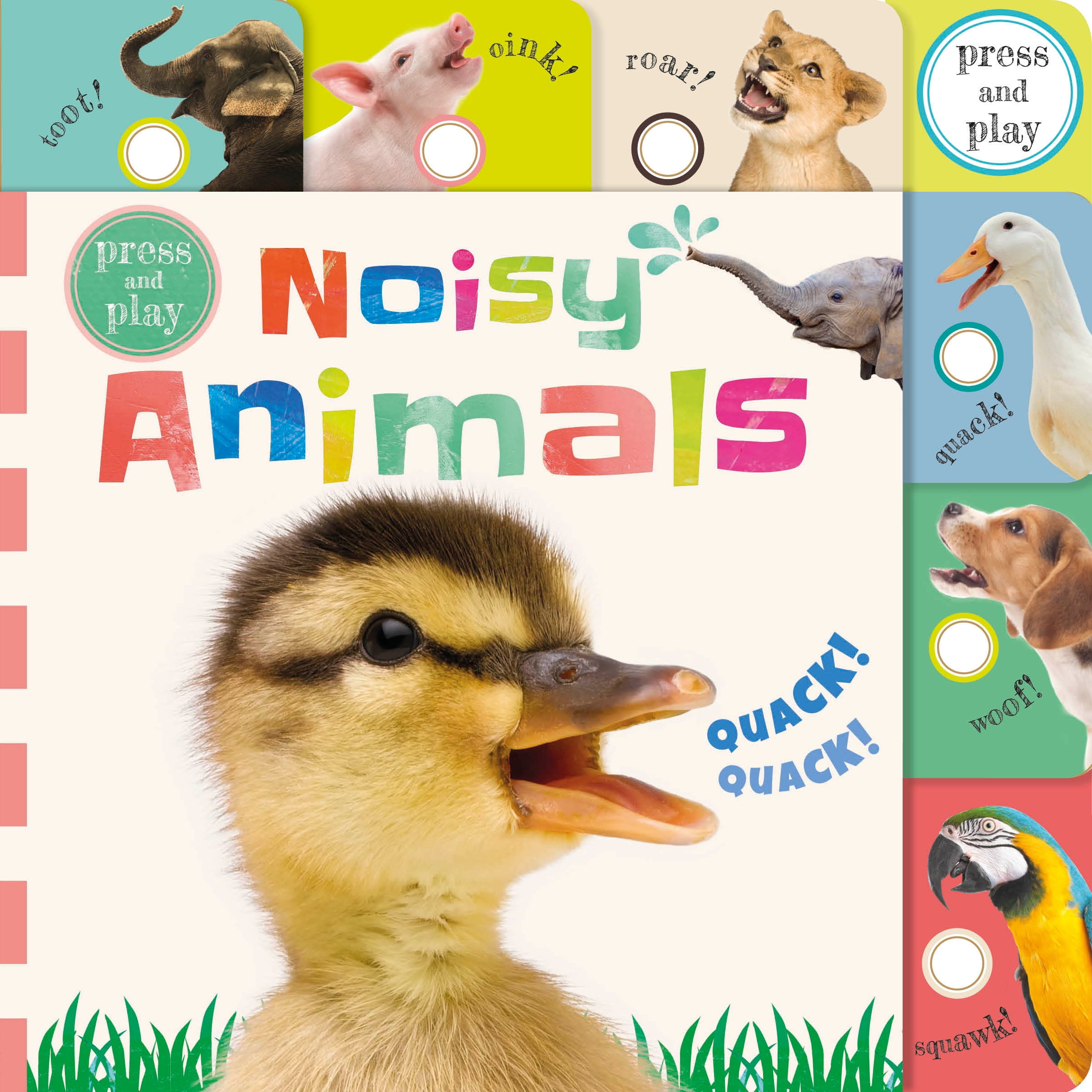 Press and Play: Press and Play: Noisy Animals (Board book) 