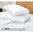 thumbnail image 4 of RUVANTI 100% Cotton Sheets TwinXL Size Bed Set – 300 Thread Count Silky Soft Sateen Weave, Cooling, Lightweight & Breathable, 16" Deep Pocket, Durable & Luxury Satin-Like, 3 Piece, Bright White, 4 of 8