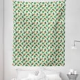 thumbnail image 1 of Traditional Tapestry, Patrick's Day Celebration Pattern with Shamrock Leaves Leprechaun, Fabric Wall Hanging Decor for Bedroom Living Room Dorm, 5 Sizes, Orange Green Pale Blue, by Ambesonne, 1 of 1