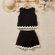 thumbnail image 2 of Odeerbi 1-10 Años Niñas Conjunto de Verano Camisetas de Tirantes de Seda Hielo Pantalones Cortos Conjunto de Dos Piezas Suave Camiseta Sin Mangas Conjunto de Dos Piezas, 2 of 9