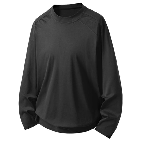 VJATTWR Men's Big & Tall Long Sleeve T-Shirts, Extended Sizes Cotton Blend Tee, Comfortable Loose Fit Xl